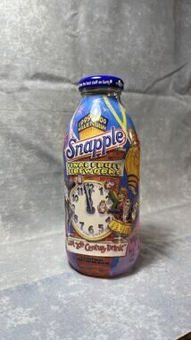 Snapple Final Fruit Fireworks 1999 2000 Milennium Empty Glass Bottle